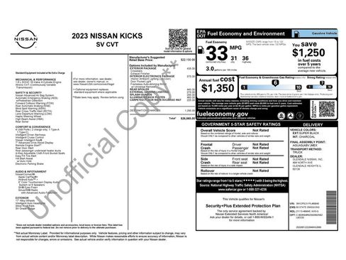Certified 2023 Nissan Kicks SV w/ Interior Electronics Package FWD image 7