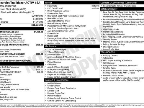New 2026 Chevrolet TrailBlazer ACTIV w/ Convenience Package AWD/4WD image 48