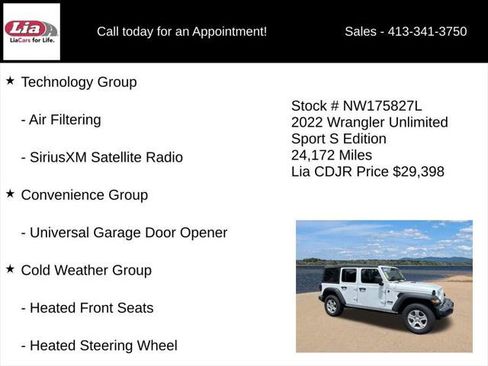 Certified 2022 Jeep Wrangler Unlimited Sport AWD/4WD image 16