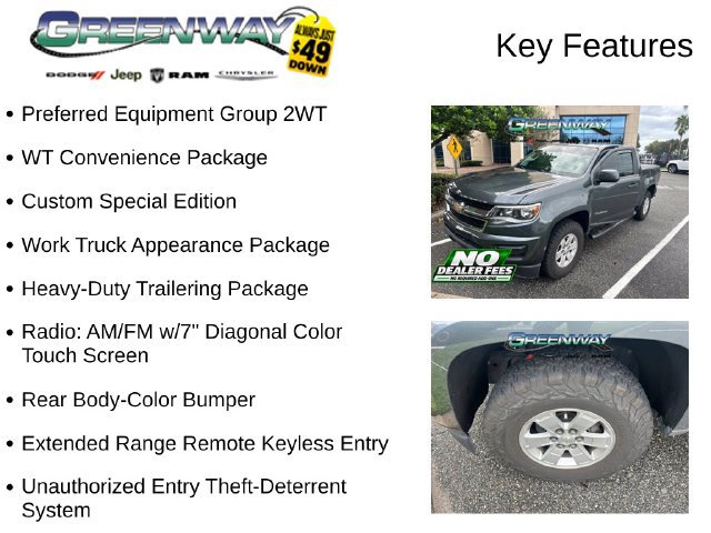 Used 2017 Chevrolet Colorado W/T w/ WT Convenience Package RWD image 2