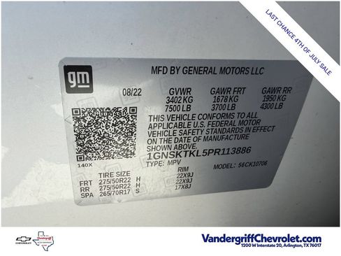 Certified 2023 Chevrolet Tahoe High Country AWD/4WD image 32