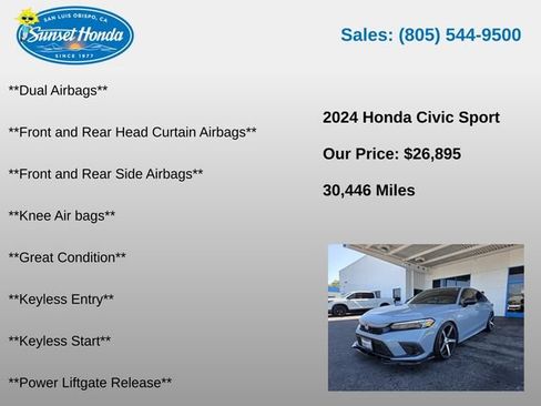 Used 2024 Honda Civic Sport image 6