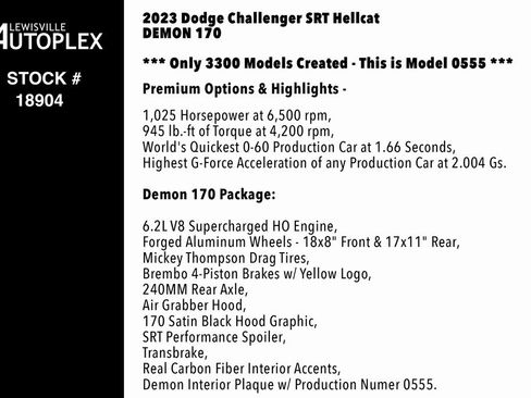 Used 2023 Dodge Challenger SRT Hellcat Redeye image 2
