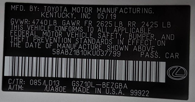 Used 2019 Lexus ES 350 w/ Premium Package FWD image 45