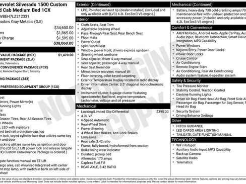 Used 2020 Chevrolet Silverado 1500 Custom w/ Custom Value Package RWD image 2