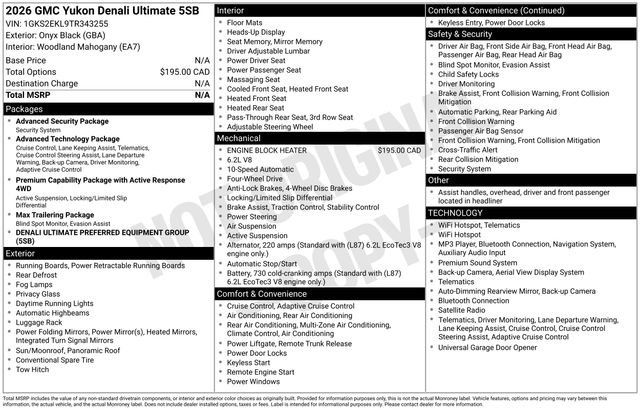 Used 2026 GMC Yukon Denali Ultimate AWD/4WD image 1