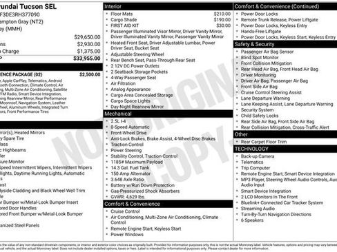 Certified 2024 Hyundai Tucson SEL w/ Convenience Package FWD image 31