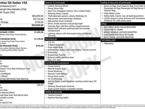 Used 2009 Pontiac G6 Sedan w/ Sport Package 2 image 11