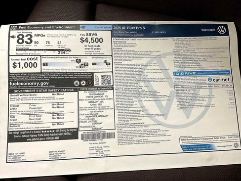 New 2025 Volkswagen ID. Buzz Pro S image 35