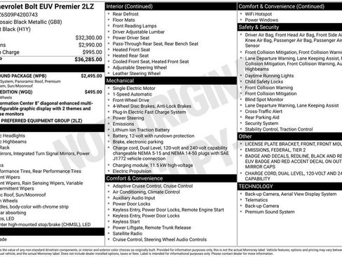 Certified 2023 Chevrolet Bolt EUV Premier w/ Sun & Sound Package FWD image 5