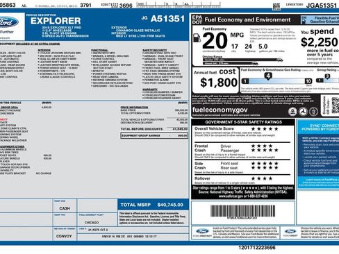 Used 2018 Ford Explorer XLT w/ Equipment Group 202A image 38