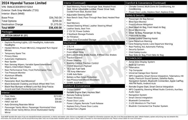 Used 2024 Hyundai Tucson Limited FWD image 8