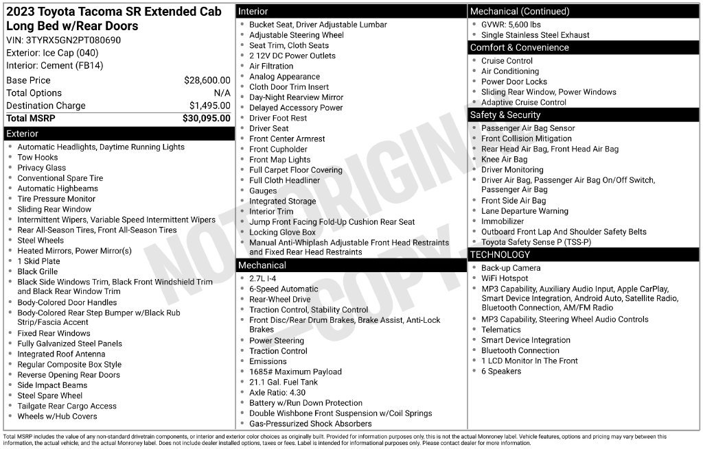 Used 2023 Toyota Tacoma SR RWD image 17