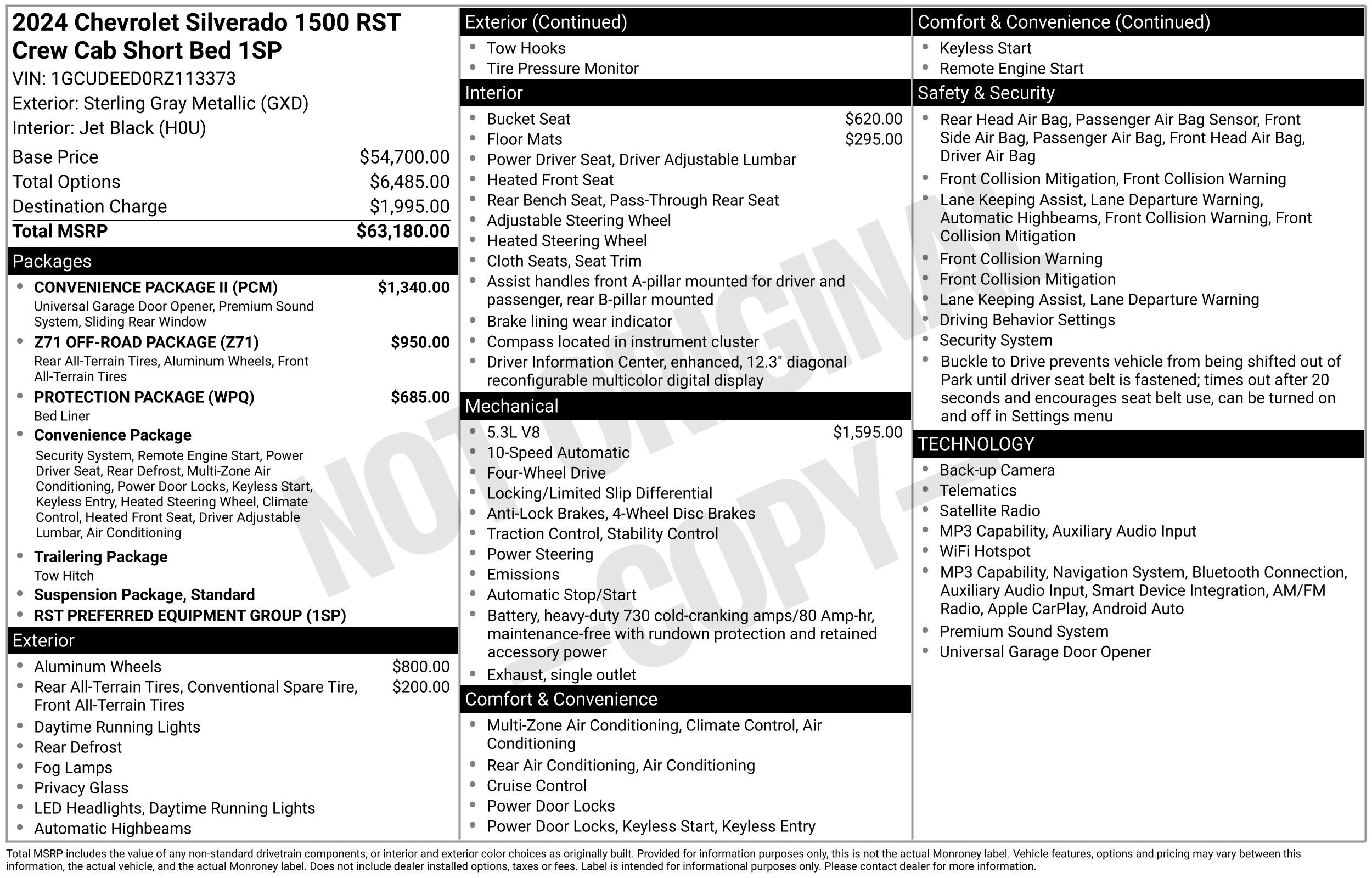 Used 2024 Chevrolet Silverado 1500 RST w/ Convenience Package II AWD/4WD image 41