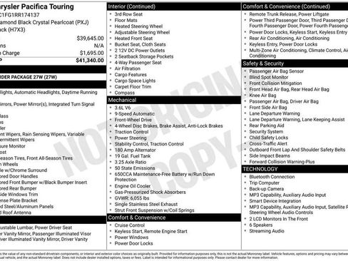 Used 2024 Chrysler Pacifica Touring FWD image 2