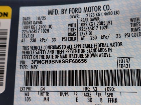 Used 2025 Ford Bronco Sport Big Bend w/ Convenience Package AWD/4WD image 37
