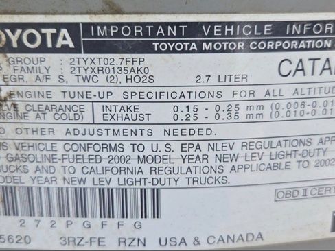 Used 2002 Toyota Tacoma 4x4 Xtracab w/ SR5 Pkg w/ Chrome Pkg image 9