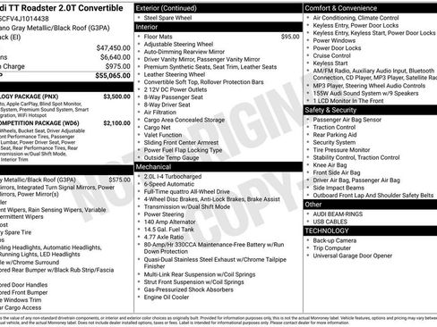 Used 2018 Audi TT 2.0T w/ Technology Package image 6