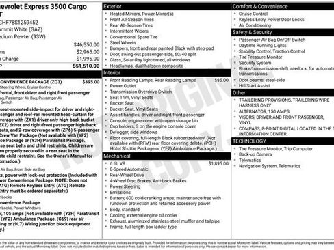 New 2025 Chevrolet Express 3500 Extended w/ Driver Convenience Package image 6