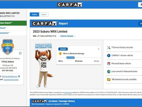 Used 2023 Subaru WRX Limited image 7