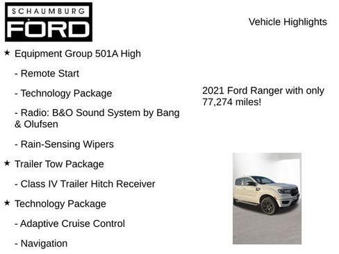 Used 2021 Ford Ranger Lariat w/ Equipment Group 501A High image 8