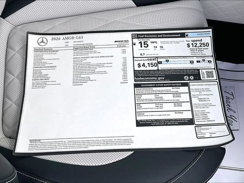 New 2026 Mercedes-Benz G 63 AMG 4MATIC image 17
