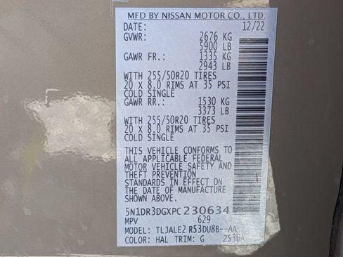 Used 2023 Nissan Pathfinder Platinum w/ Lighting Package (N93) FWD image 34