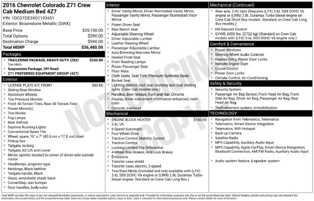 Used 2016 Chevrolet Colorado Z71 AWD/4WD image 6