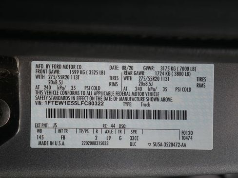 Used 2020 Ford F150 XLT w/ Equipment Group 302A Luxury AWD/4WD image 27