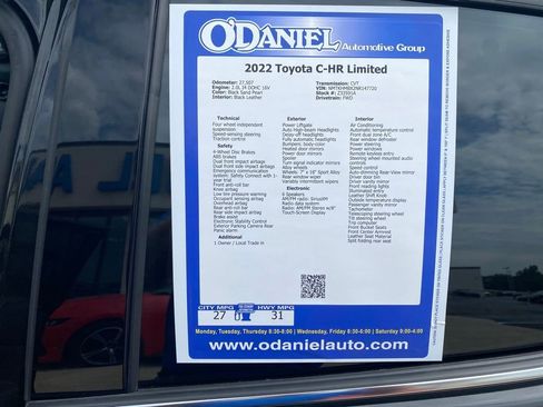 Used 2022 Toyota C-HR Limited FWD image 26