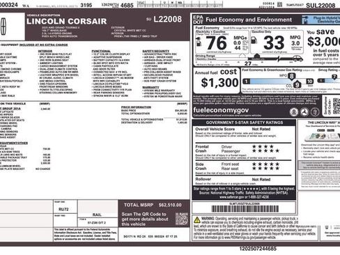 New 2025 Lincoln Corsair Grand Touring w/ Equipment Group 301A image 25