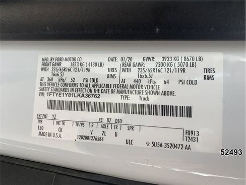 Used 2020 Ford Transit 150 Low Roof w/ Load Area Protection Package RWD image 18