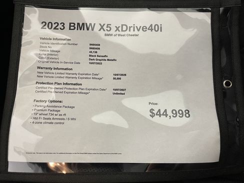 Certified 2023 BMW X5 xDrive40i w/ Premium Package image 18