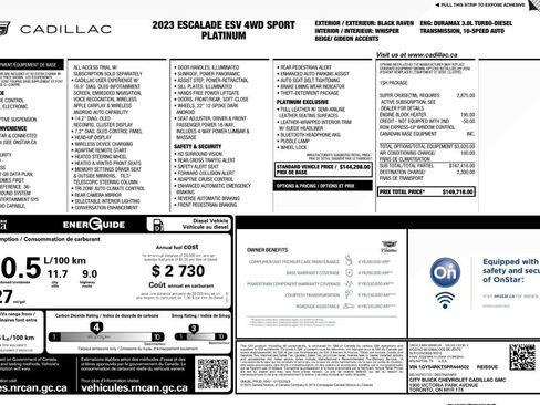 Used 2023 Cadillac Escalade ESV Sport Platinum AWD/4WD image 10