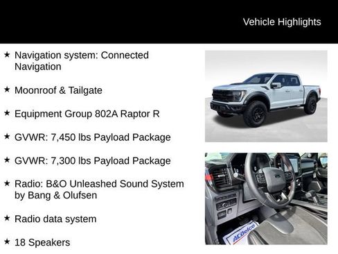 Used 2023 Ford F150 Raptor w/ Equipment Group 802A Raptor R AWD/4WD image 7
