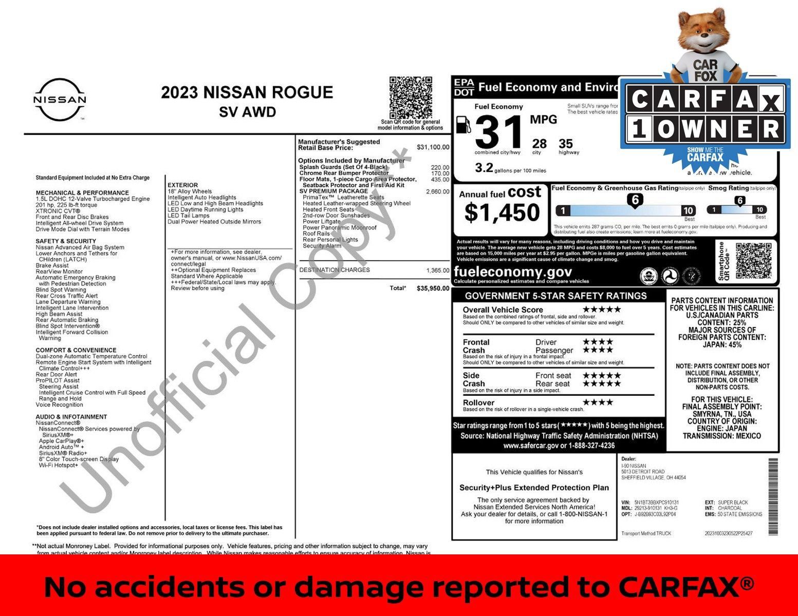 Certified 2023 Nissan Rogue SV w/ SV Premium B Package AWD/4WD image 3