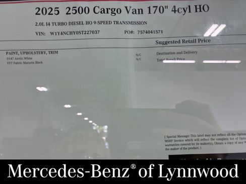 New 2025 Mercedes-Benz Sprinter 2500 image 15