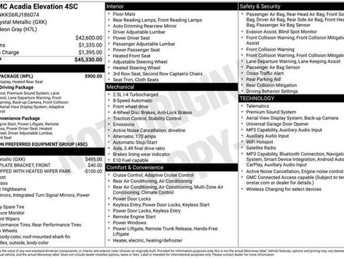 Used 2024 GMC Acadia Elevation w/ Luxury Package FWD image 2