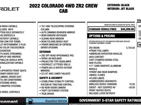 Used 2022 Chevrolet Colorado ZR2 w/ Colorado ZR2 Bison Edition AWD/4WD image 2