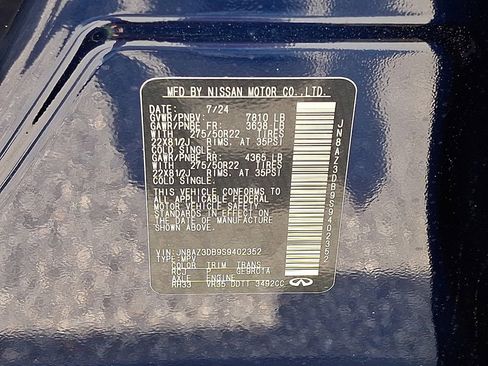 New 2025 INFINITI QX80 Sensory w/ Exterior Package image 18