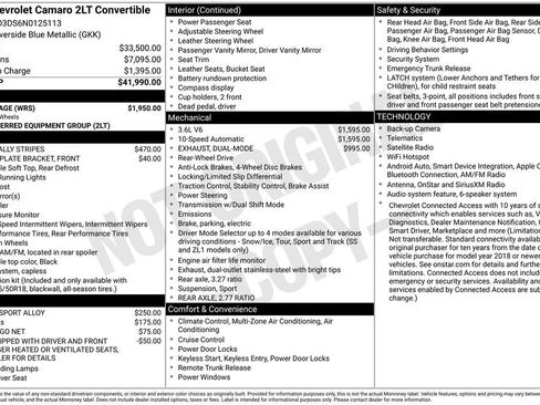 Used 2022 Chevrolet Camaro LT w/ RS Package RWD image 23