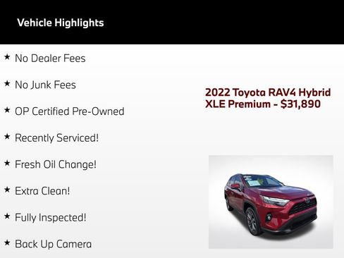 Used 2022 Toyota RAV4 XLE Premium AWD/4WD image 50