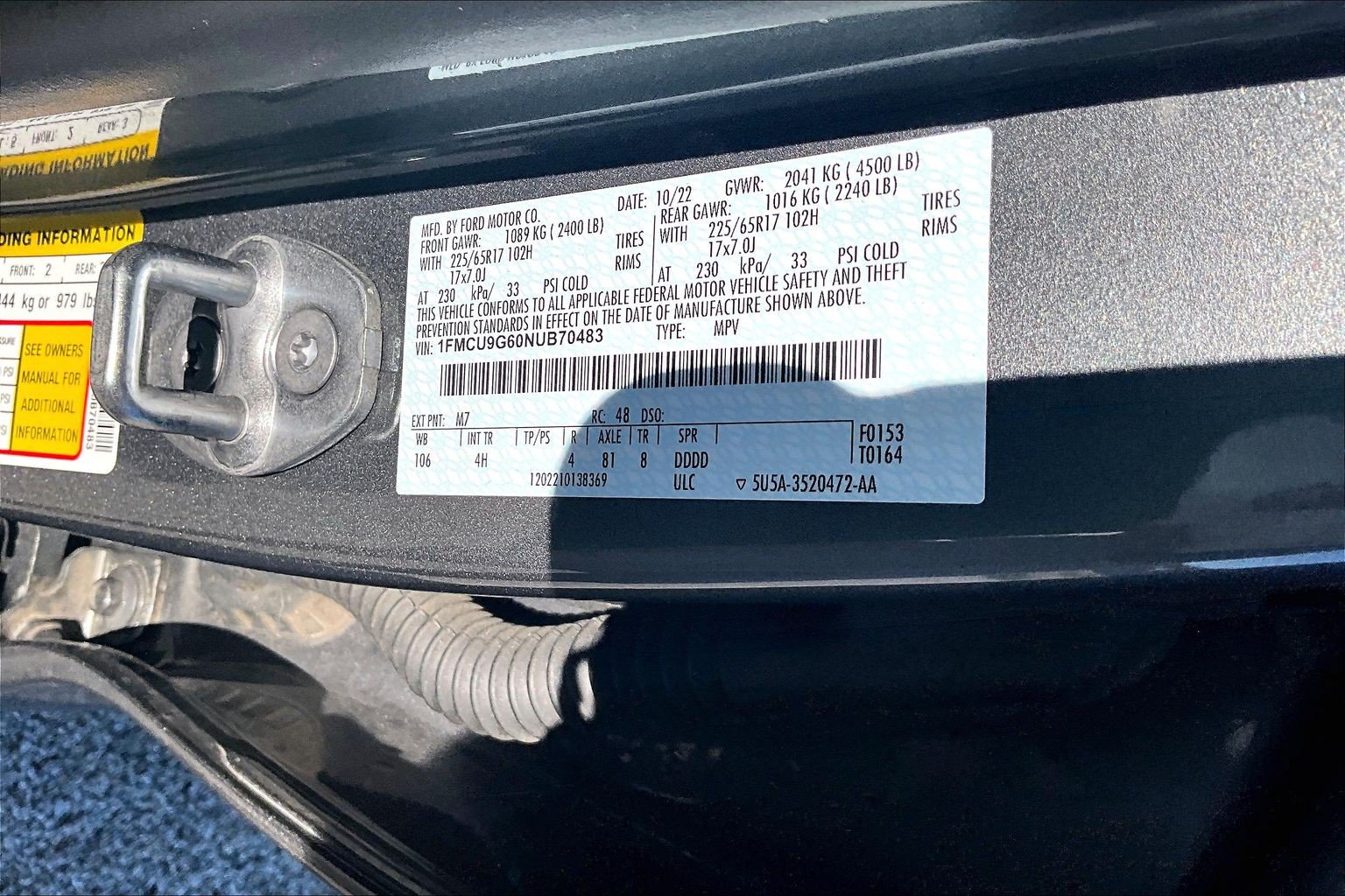 Used 2022 Ford Escape SE w/ Convenience Package AWD/4WD image 5
