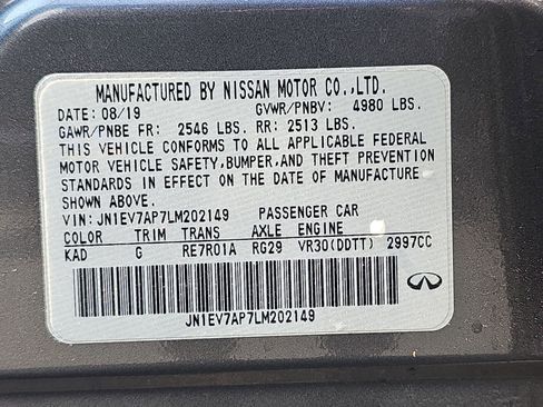 Used 2020 INFINITI Q50 Luxe RWD image 14