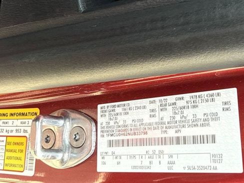 Used 2022 Ford Escape SEL w/ Technology Package FWD image 32