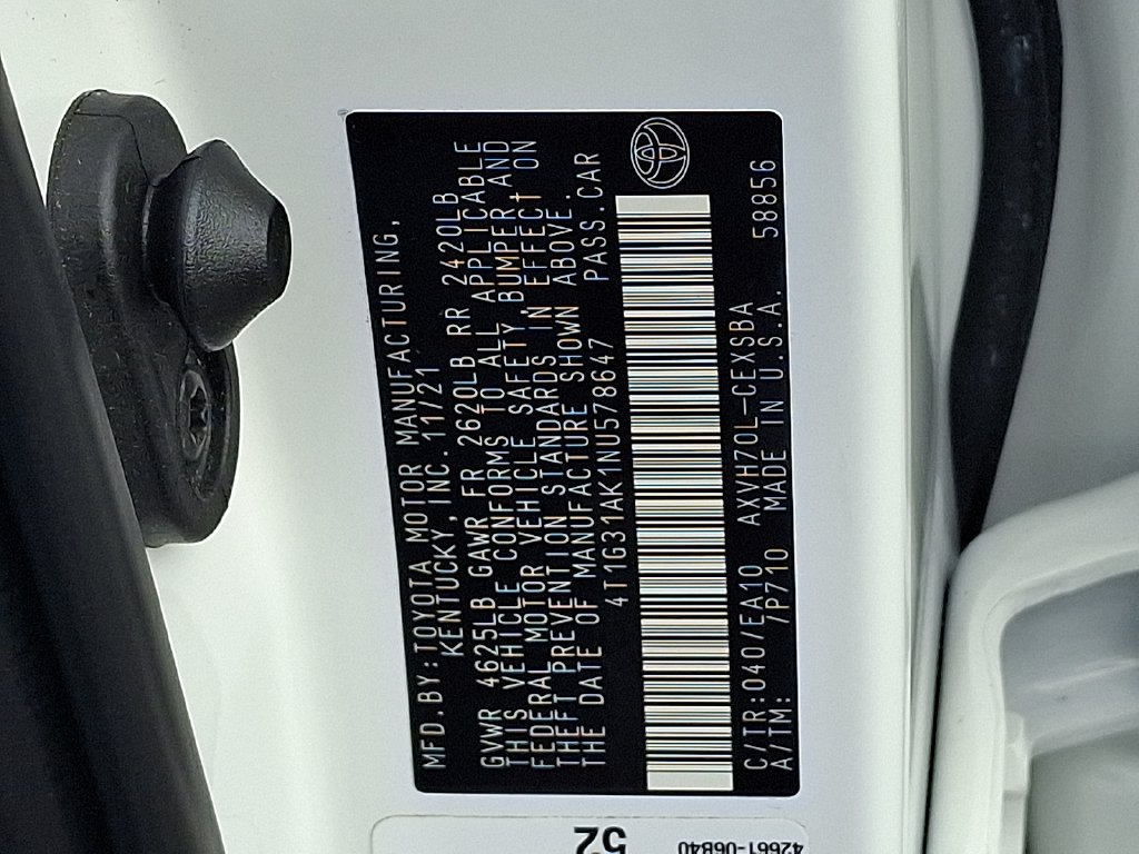 Used 2022 Toyota Camry SE FWD image 27