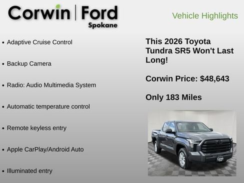 Used 2026 Toyota Tundra SR5 AWD/4WD image 6