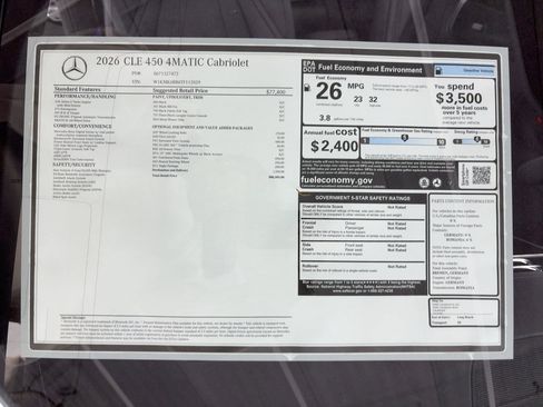 New 2026 Mercedes-Benz CLE 450 4MATIC Cabriolet image 31