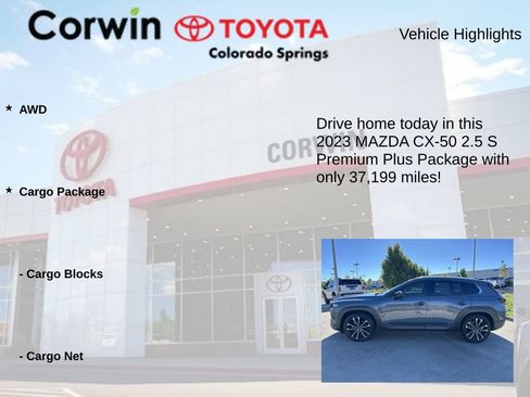 Used 2023 MAZDA CX-50 AWD 2.5 S w/ Cargo Package image 6