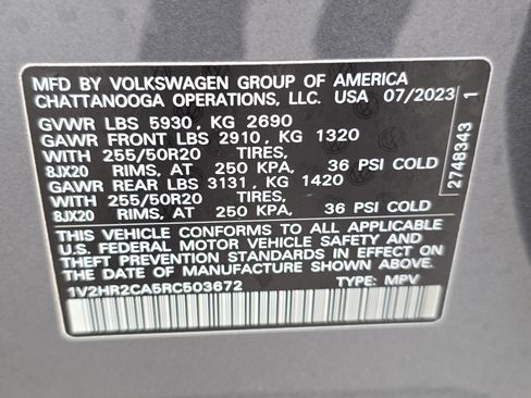Certified 2024 Volkswagen Atlas SE AWD/4WD image 36
